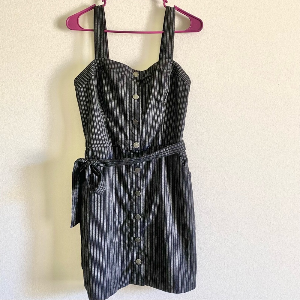 Hollister Striped Jumper Dress with Belt